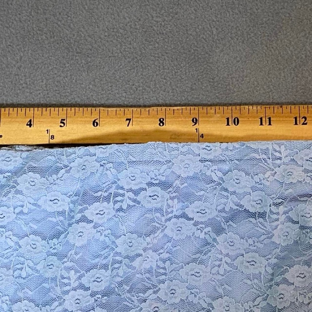 NWOT! Lace Stretch Maxi Midi Skirt Handkerchief Hem blue - Picture 3 of 7